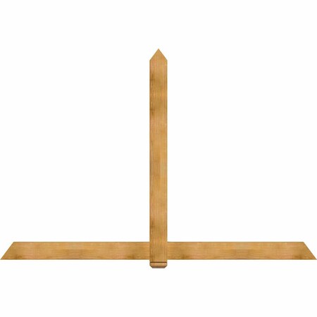 Ekena Millwork Eugene Rough Sawn Timber Gable Bracket, Western Red Cedar, 108"W x 72"H x 2"D x 6"F, 16/12 Pitch GBW108X72X0206EUG00RWR